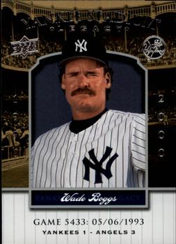 2008 Upper Deck Yankee Stadium Legacy #5433 Wade Boggs Front