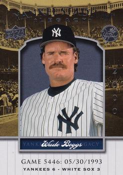 2008 Upper Deck Yankee Stadium Legacy #5446 Wade Boggs Front