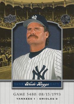 2008 Upper Deck Yankee Stadium Legacy #5480 Wade Boggs Front