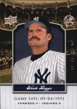 2008 Upper Deck Yankee Stadium Legacy #5491 Wade Boggs Front