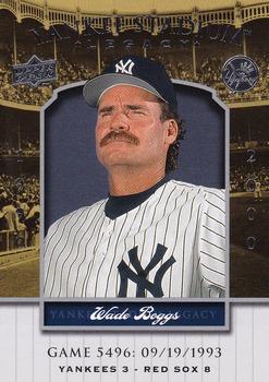 2008 Upper Deck Yankee Stadium Legacy #5496 Wade Boggs Front