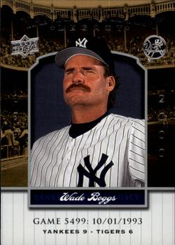 2008 Upper Deck Yankee Stadium Legacy #5499 Wade Boggs Front