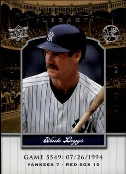 2008 Upper Deck Yankee Stadium Legacy #5549 Wade Boggs Front