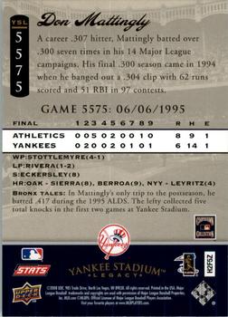 2008 Upper Deck Yankee Stadium Legacy #5575 Don Mattingly Back