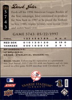 2008 Upper Deck Yankee Stadium Legacy #5743 Derek Jeter Back