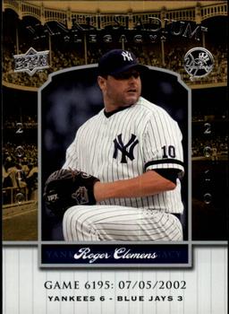 2008 Upper Deck Yankee Stadium Legacy #6195 Roger Clemens Front