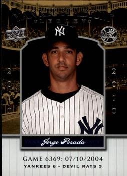 2008 Upper Deck Yankee Stadium Legacy #6369 Jorge Posada Front