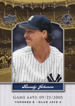2008 Upper Deck Yankee Stadium Legacy #6493 Randy Johnson Front