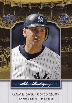 2008 Upper Deck Yankee Stadium Legacy #6610 Alex Rodriguez Front