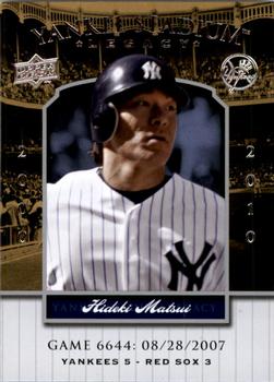 2008 Upper Deck Yankee Stadium Legacy #6644 Hideki Matsui Front