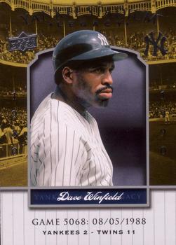 2008 Upper Deck Yankee Stadium Legacy #5068 Dave Winfield Front