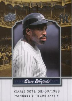 2008 Upper Deck Yankee Stadium Legacy #5071 Dave Winfield Front