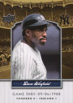 2008 Upper Deck Yankee Stadium Legacy #5085 Dave Winfield Front