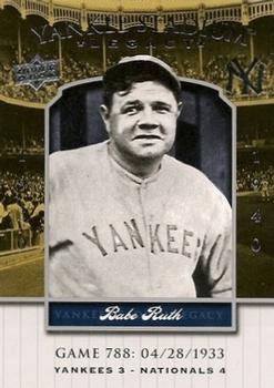 2008 Upper Deck Yankee Stadium Legacy #788 Babe Ruth Front
