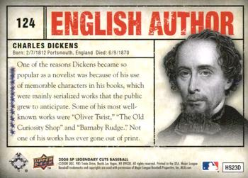 2008 SP Legendary Cuts #124 Charles Dickens Back