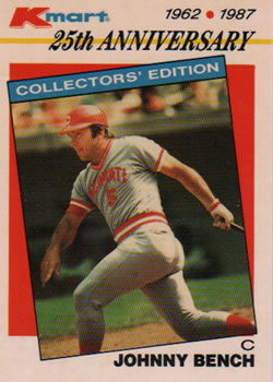 1987 Topps Kmart 25th Anniversary #12 Johnny Bench Front