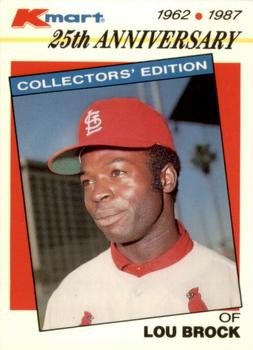 1987 Topps Kmart 25th Anniversary #13 Lou Brock Front