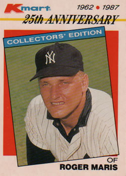 1987 Topps Kmart 25th Anniversary #7 Roger Maris Front