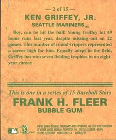 1997 Fleer - Goudey Greats #2 Ken Griffey, Jr. Back