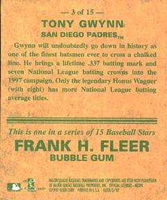 1997 Fleer - Goudey Greats #3 Tony Gwynn Back