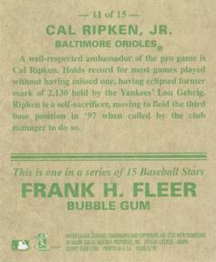 1997 Fleer - Goudey Greats #11 Cal Ripken, Jr. Back