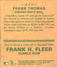 1997 Fleer - Goudey Greats #14 Frank Thomas Back