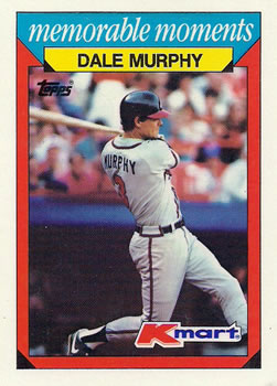 1988 Topps Kmart Memorable Moments #18 Dale Murphy Front