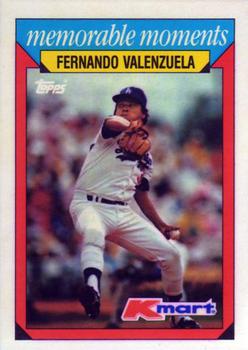 1988 Topps Kmart Memorable Moments #31 Fernando Valenzuela Front