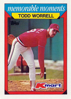 1988 Topps Kmart Memorable Moments #32 Todd Worrell Front