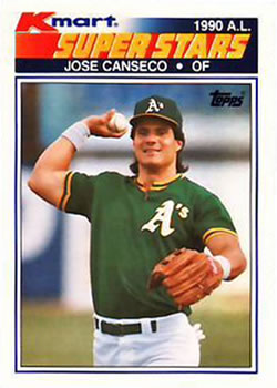 1990 Topps Kmart Super Stars #21 Jose Canseco Front