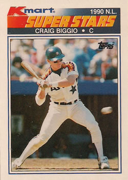 1990 Topps Kmart Super Stars #8 Craig Biggio Front