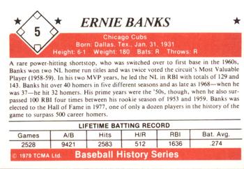 1979 TCMA The 1950’s #5 Ernie Banks Back