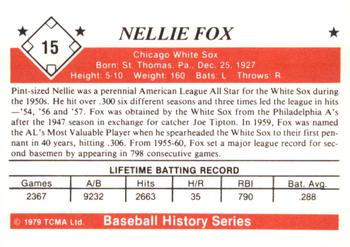 1979 TCMA The 1950’s #15 Nellie Fox Back