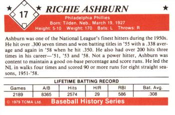 1979 TCMA The 1950’s #17 Richie Ashburn Back