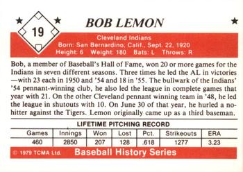 1979 TCMA The 1950’s #19 Bob Lemon Back