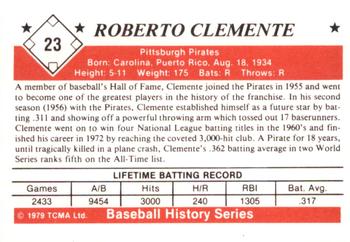 1979 TCMA The 1950’s #23 Roberto Clemente Back