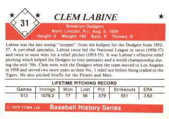 1979 TCMA The 1950’s #31 Clem Labine Back