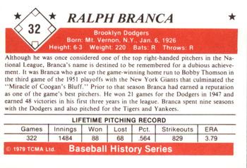 1979 TCMA The 1950’s #32 Ralph Branca Back