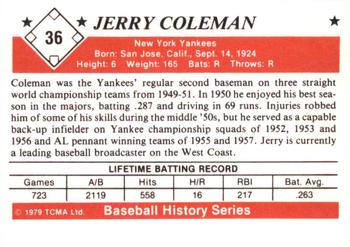 1979 TCMA The 1950’s #36 Jerry Coleman Back
