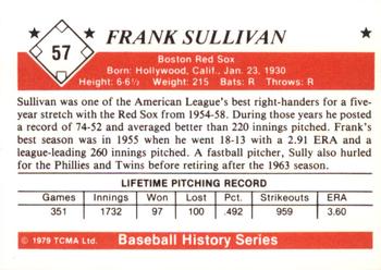 1979 TCMA The 1950’s #57 Frank Sullivan Back