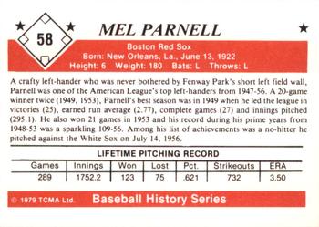 1979 TCMA The 1950’s #58 Mel Parnell Back