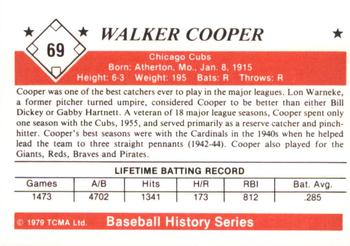 1979 TCMA The 1950’s #69 Walker Cooper Back