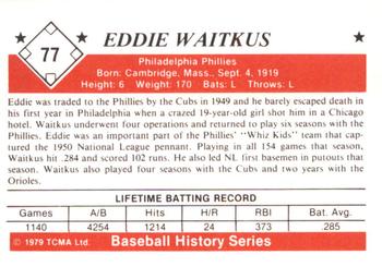 1979 TCMA The 1950’s #77 Eddie Waitkus Back