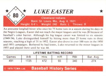 1979 TCMA The 1950’s #80 Luke Easter Back