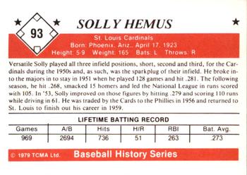 1979 TCMA The 1950’s #93 Solly Hemus Back