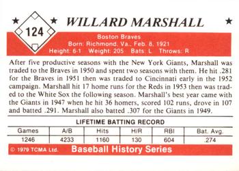 1979 TCMA The 1950’s #124 Willard Marshall Back