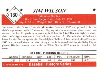 1979 TCMA The 1950’s #130 Jim Wilson Back