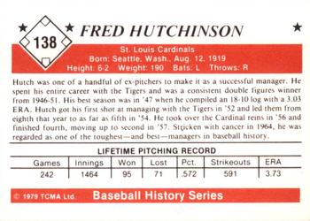 1979 TCMA The 1950’s #138 Fred Hutchinson Back