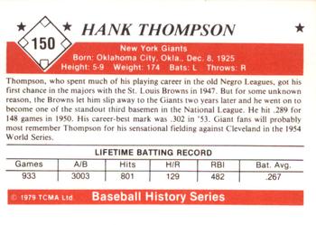 1979 TCMA The 1950’s #150 Hank Thompson Back