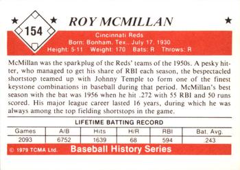 1979 TCMA The 1950’s #154 Roy McMillan Back